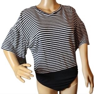 Kendall + Kylie linen-blend body suit.